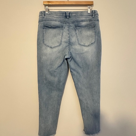 Democracy Ab Solution High‎ Rise Ankle Fray Jeans Womens 16 Light Wash Casual - Picture 5 of 8